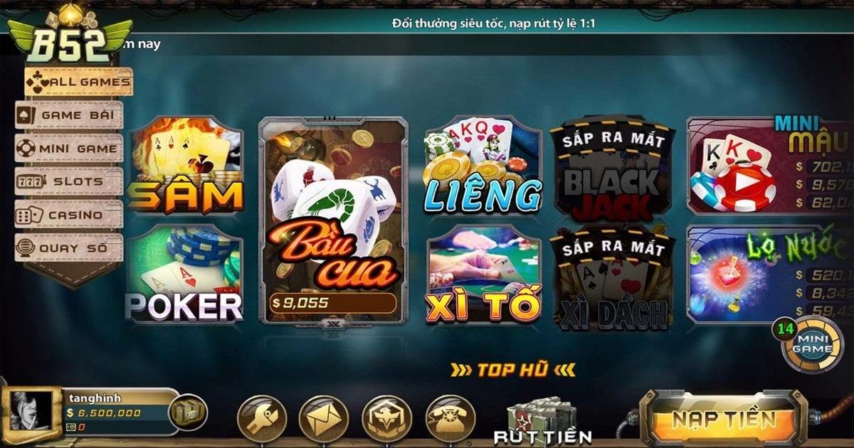 Cổng game bài đổi thưởng B52