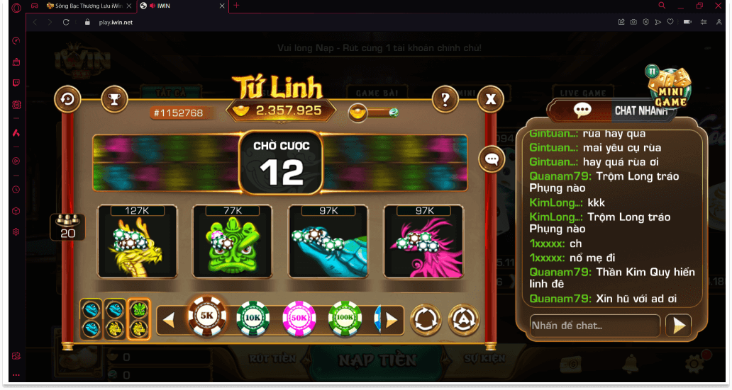 Opera GX dành riêng cho game thủ chơi Iwin Club