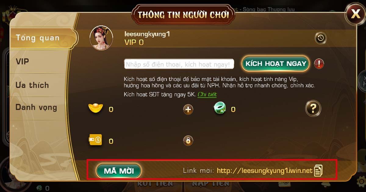 Giới thiệu bạn bè nhận thưởng